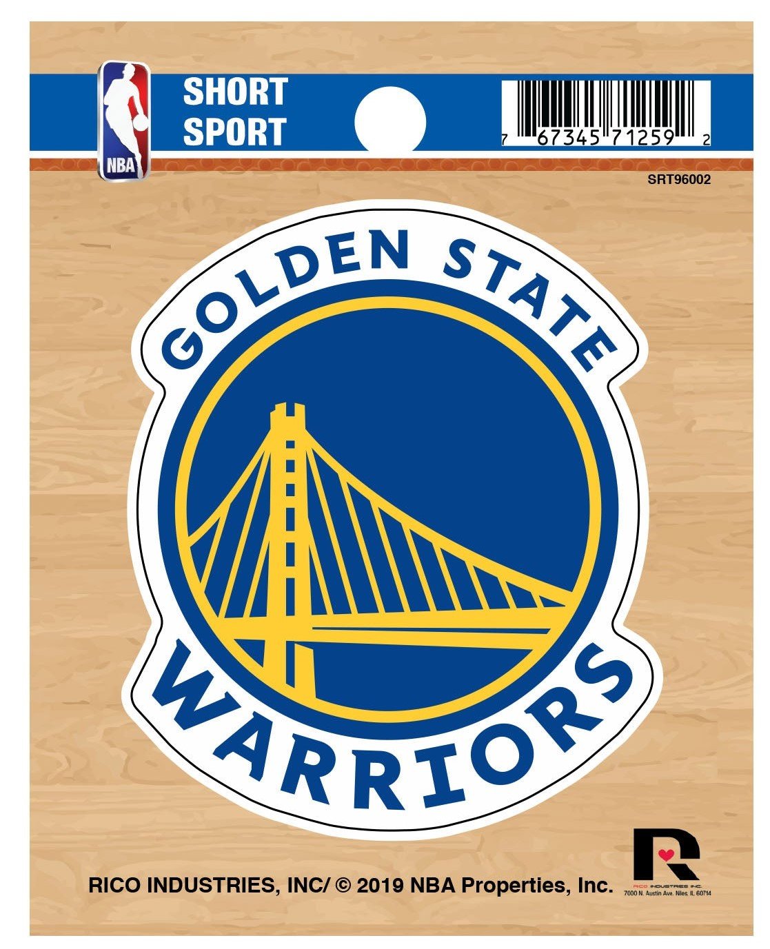 Golden State Warriors 3 Inch Flat Vinyl Die Cut Decal Sticker, Full Adhesive Backing
