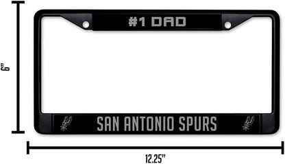 Miami Heat Black Metal License Plate Frame Chrome Tag Cover 6x12 Inch
