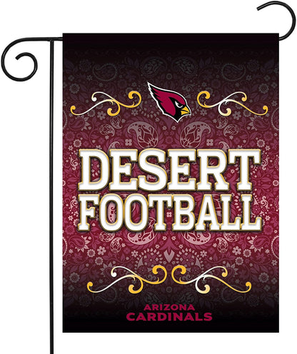 Arizona Cardinals Premium Double Sided Garden Flag Banner, 13x18 Inch, Display Pole Sold Separately