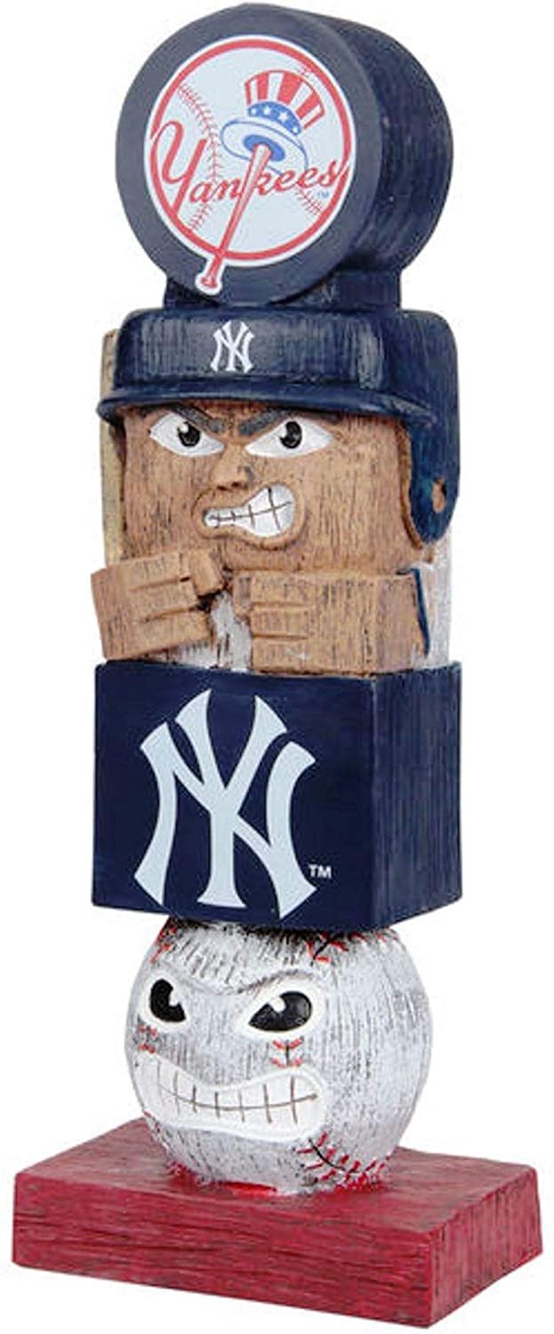 New York Yankees Garden Statue, Tiki Totem Style, Outdoor or Indoor Use, 16 Inch Tall, Beautiful Hand Painted Resin