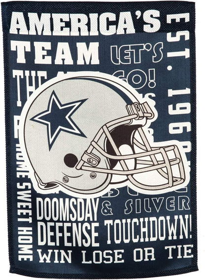 Dallas Cowboys Premium Double Sided Banner Flag 28x44 Inch Fan Rules Design Indoor Outdoor