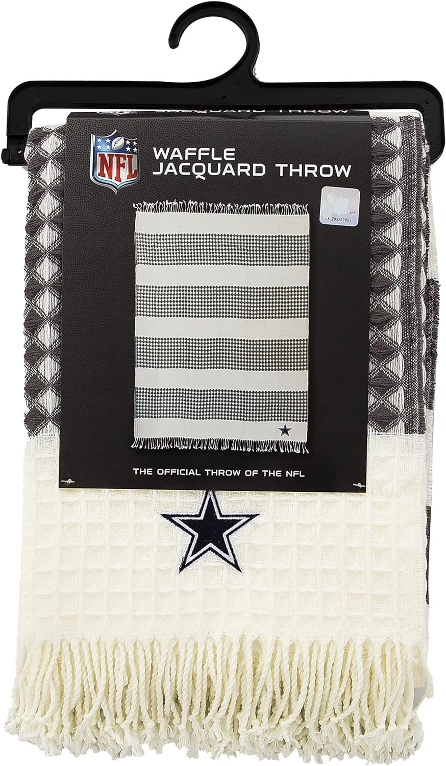 Dallas Cowboys Throw Blanket Waffle Weave Jacquard, 50x60 Inch, Unisex-Adult, 100% Acrylic