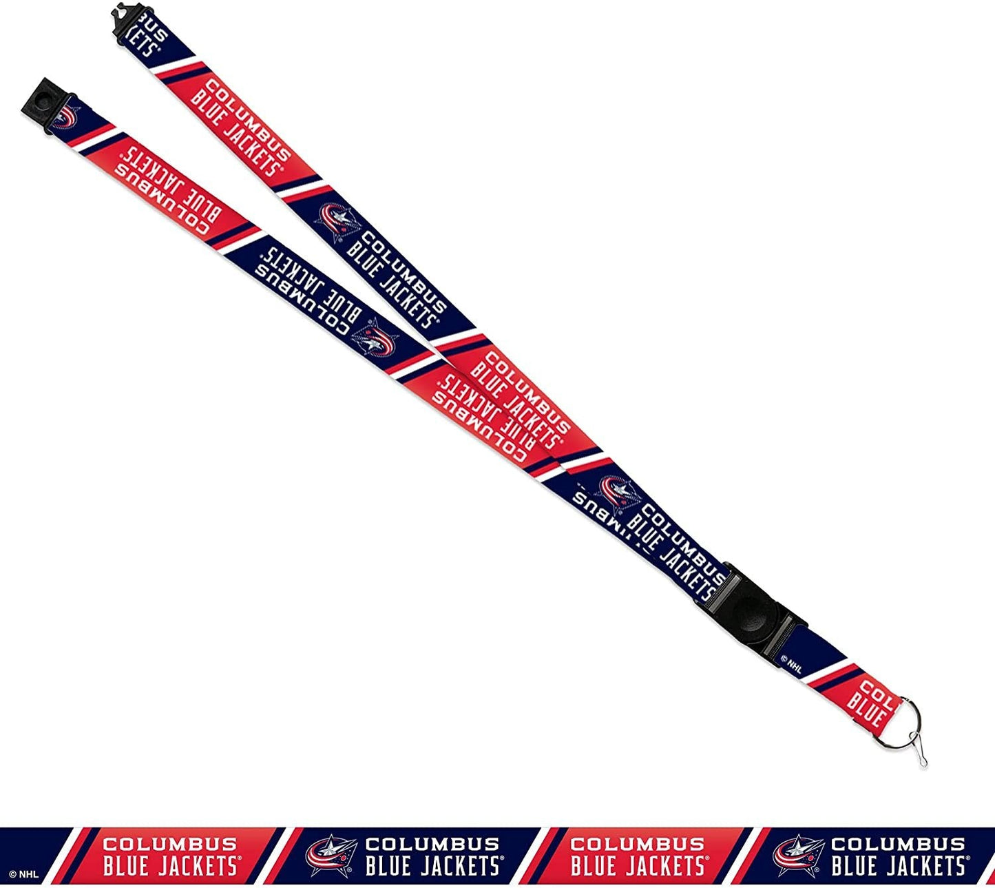 Columbus Blue Jackets Lanyard Keychain Safety Breakaway Double Sided