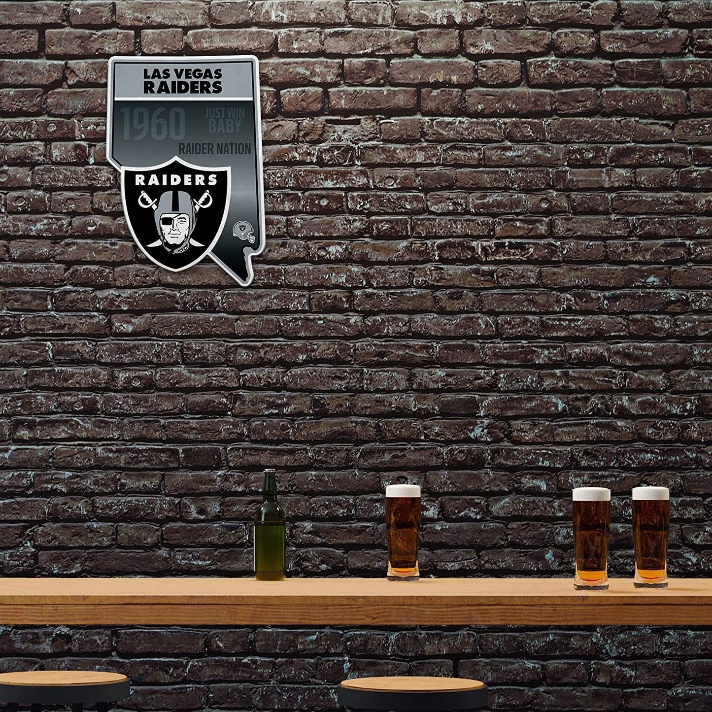 Las Vegas Raiders Pennant State Shape 18 Inch Soft Felt