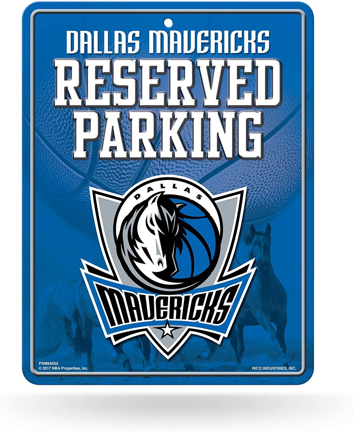 Dallas Mavericks Metal Wall Parking Sign, 8.5x11 Inch, Primary Design, Great for Man Cave, Bed Room, Office, Home Decor
