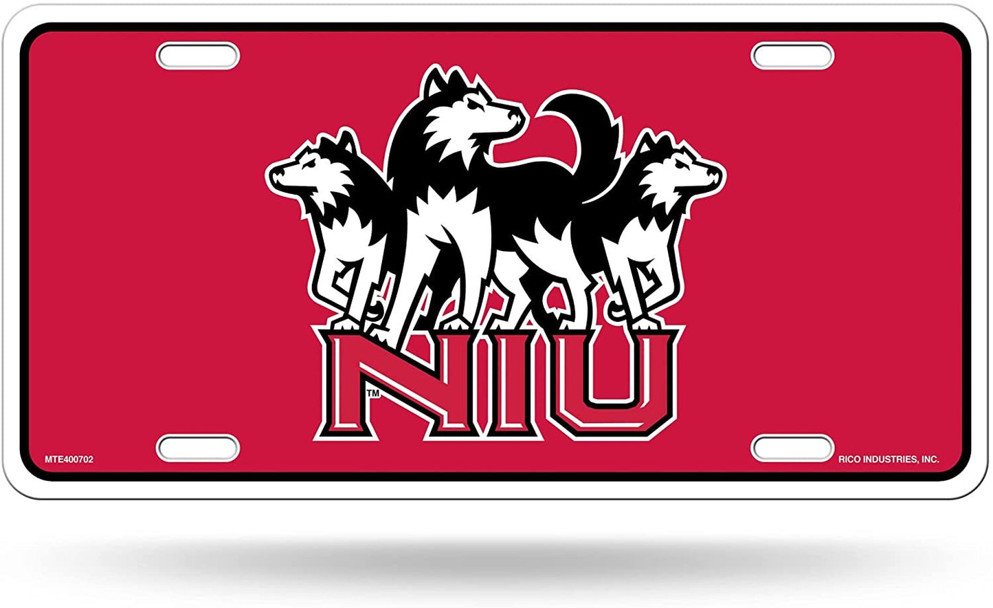 University of Northern Illinois Huskies Metal Auto Tag License Plate, Logo Design, 6x12 Inch