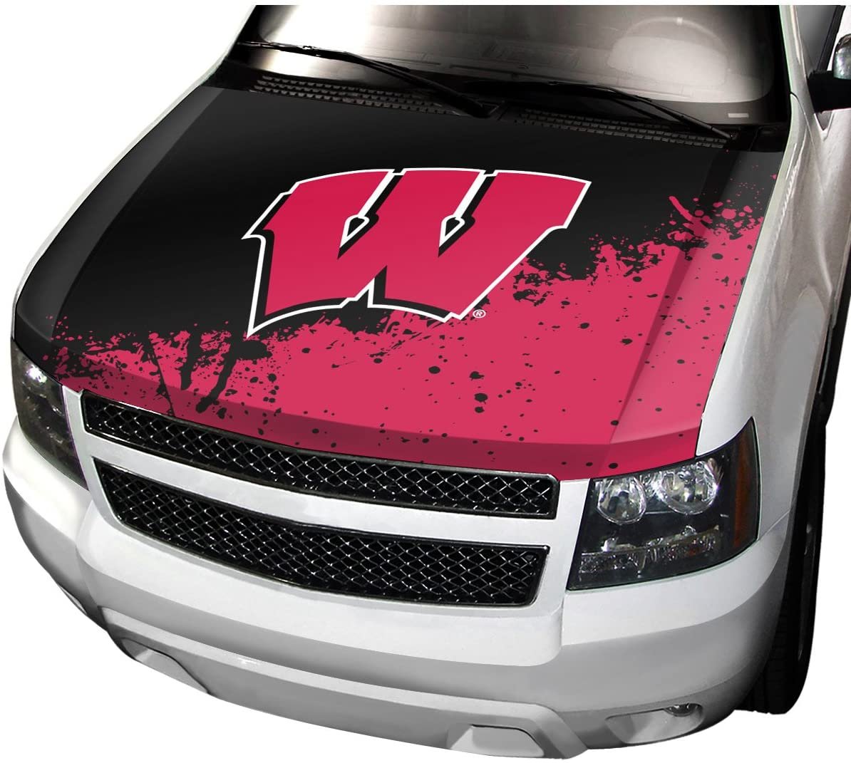 University of Wisconsin Badgers Auto Hood Cover, One Size, One Color