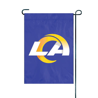 Los Angeles Rams Premium Garden Flag Banner, 12.5x18 Inch, Embroidered Applique, Nylon