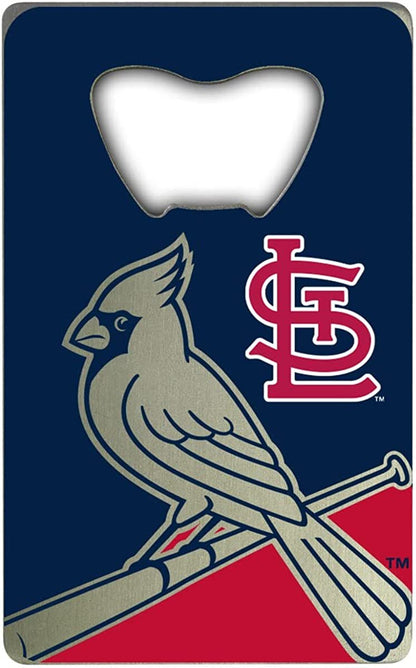 St Louis Cardinals Heavy Duty Metal Bottle Opener Credit Card Size 2 x 3.25 Inch