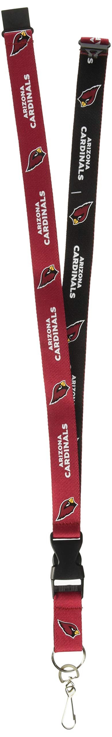 Arizona Cardinals Premium Lanyard Keychain, Breakaway Safety Style, 2-Tone Design, Adult Size, 36 x .75 Inch