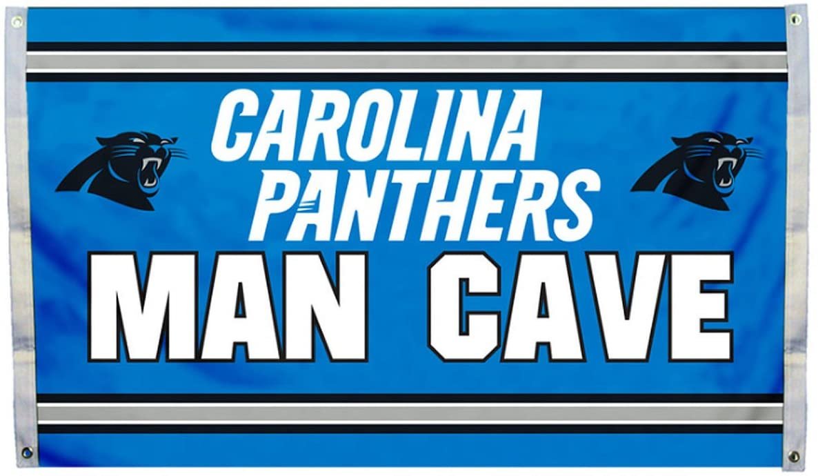 Carolina Panthers Premium 3x5 Feet Flag Banner, Man Cave Design, Metal Grommets, Outdoor, Officially Licensed