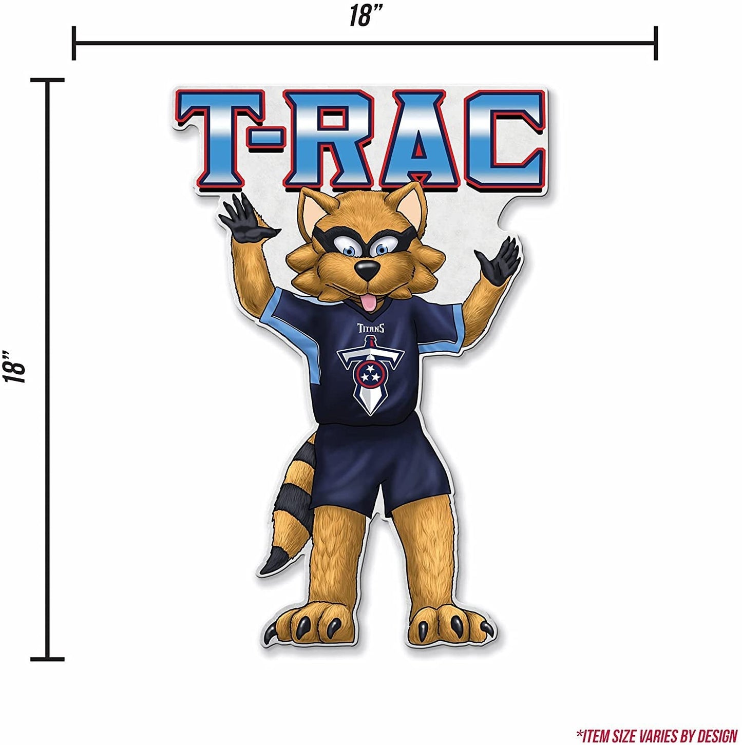 Tennessee Titans Soft Felt Pennant, Mascot Design, Shape Cut, 18 Inch, Easy To Hang