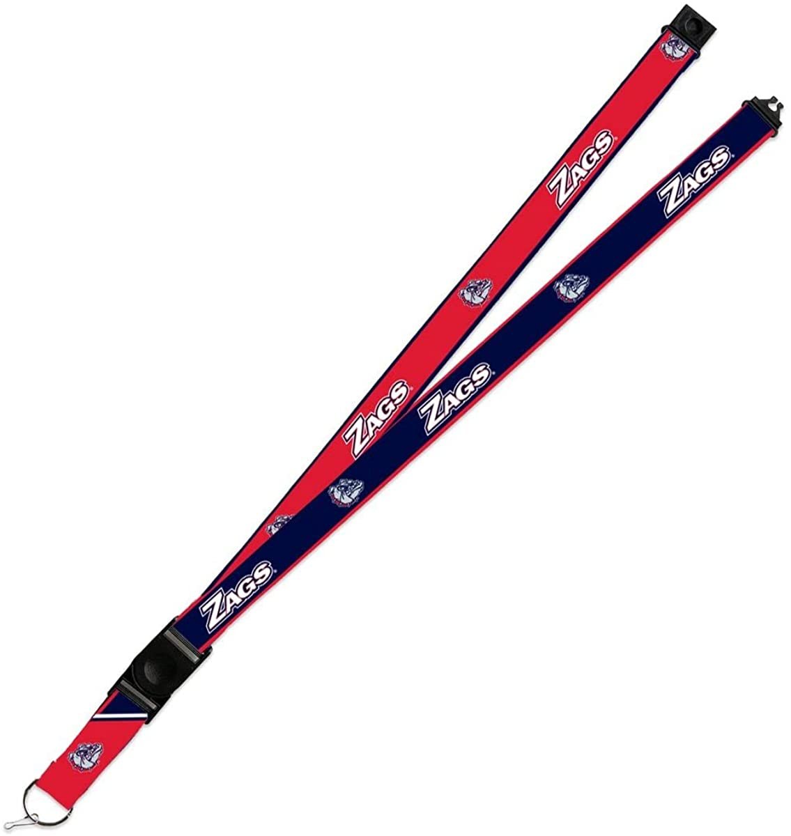 Gonzaga Bulldogs Lanyard Keychain 2-sided Breakaway Clip University of