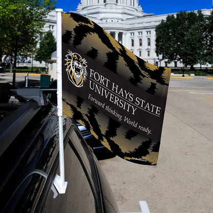 Fort Hays State University Tigers Car Flag with Pole