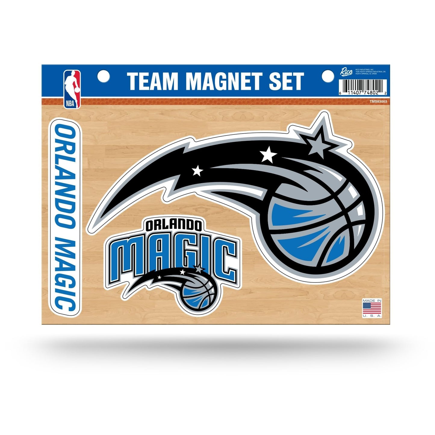 Orlando Magic Multi Magnet Set, 8.5x11 Inch Sheet, Die Cut, Auto Home
