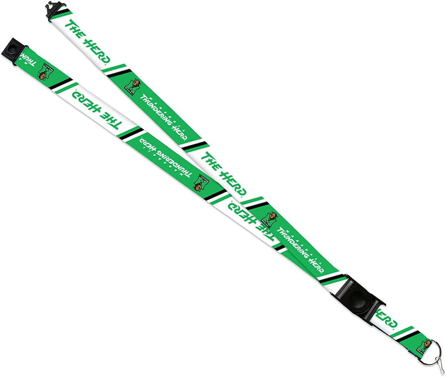 Marshall University Thundering Herd Lanyard Keychain Double Sided Breakaway Safety Design Adult