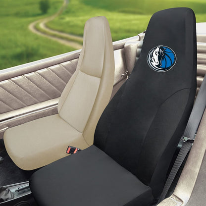 Dallas Mavericks Premium Embroidered Black Auto Bucket Seat Cover, 48x20 Inch, Elastic
