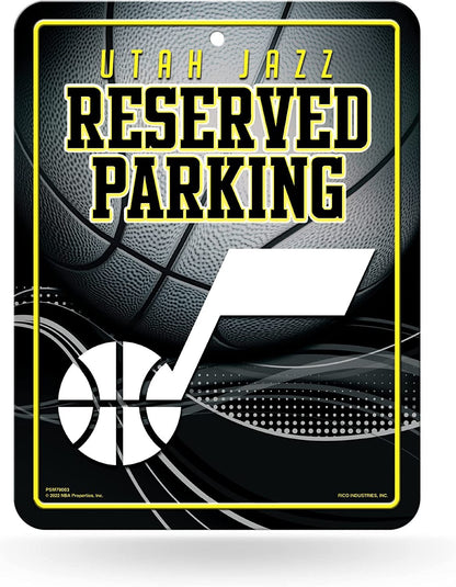 Utah Jazz Metal Parking Novelty Wall Sign 8.5 x 11 Inch