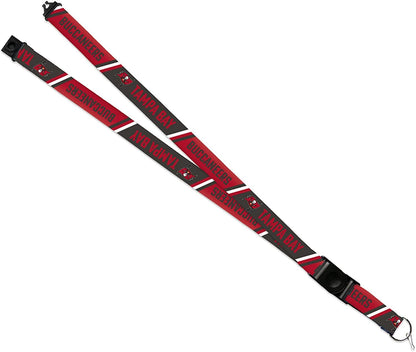 Tampa Bay Buccaneers Lanyard Keychain Double Sided Breakaway Safety Design Adult 18 Inch