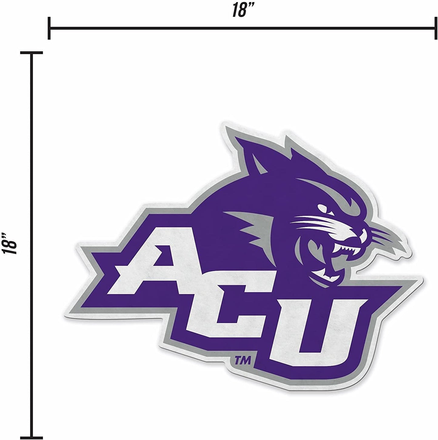 Abilene Christian Wildcats Primary Logo Shape Cut Pennant, 18 Inch