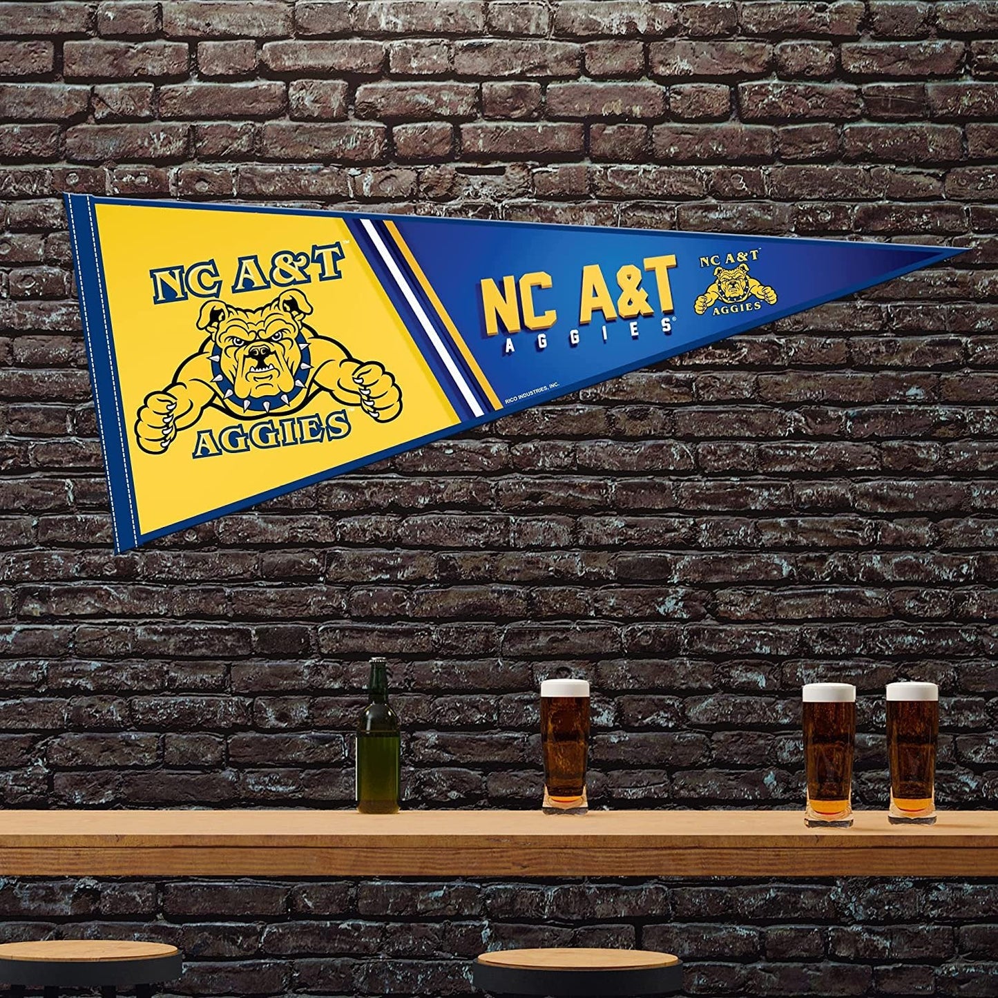 North Carolina A&T University Aggies Soft Felt Pennant, 12x30 Inch, Easy To Hang