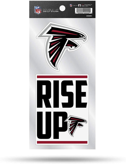 Atlanta Falcons Double Up Die Cut 2-Piece Sticker Sheet