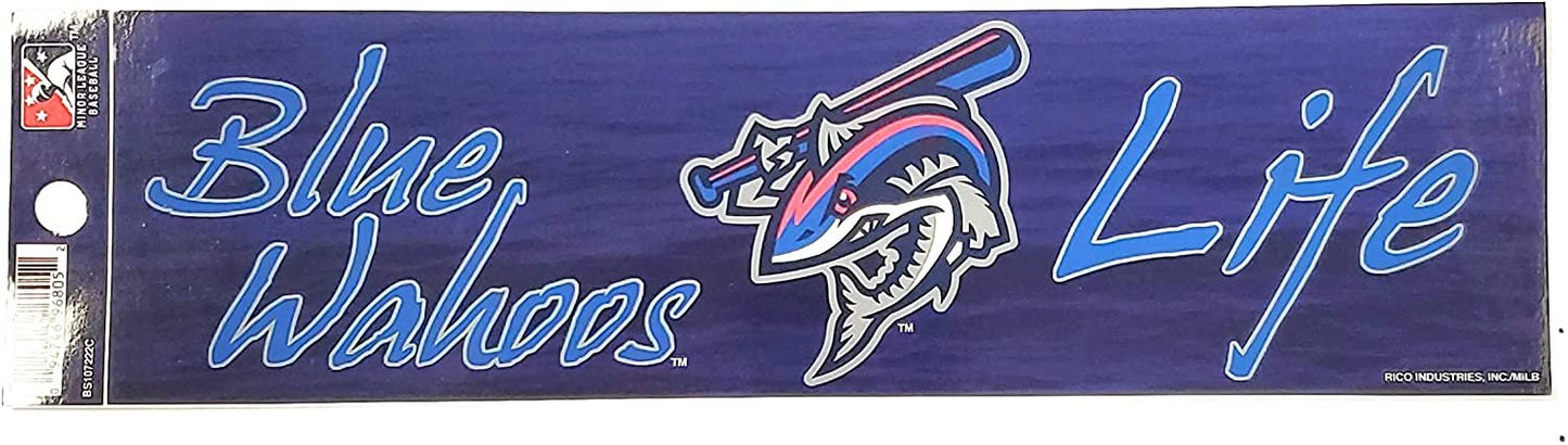 Pensacola Blue Wahoos Wahoo Life Bumper Sticker, 11x3 Inch