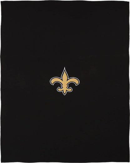 New Orleans Saints Throw Blanket, Sweatshirt Design, Embroidered Logo, Dominate Style, 54x84 Inch