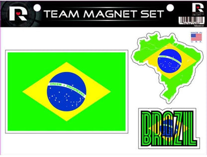 Brazil World Cup National Soccer Team Magnet Set, Die Cut, 8x11 Inch Sheet