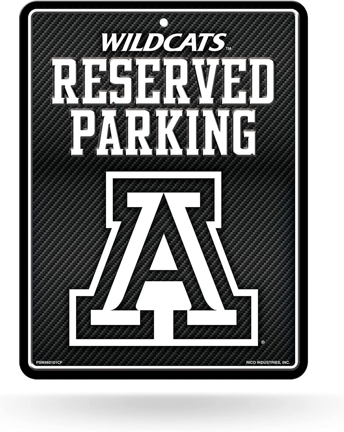 University of Arizona Wildcats Metal Parking Novelty Wall Sign 8.5 x 11 Inch Carbon Fiber Design