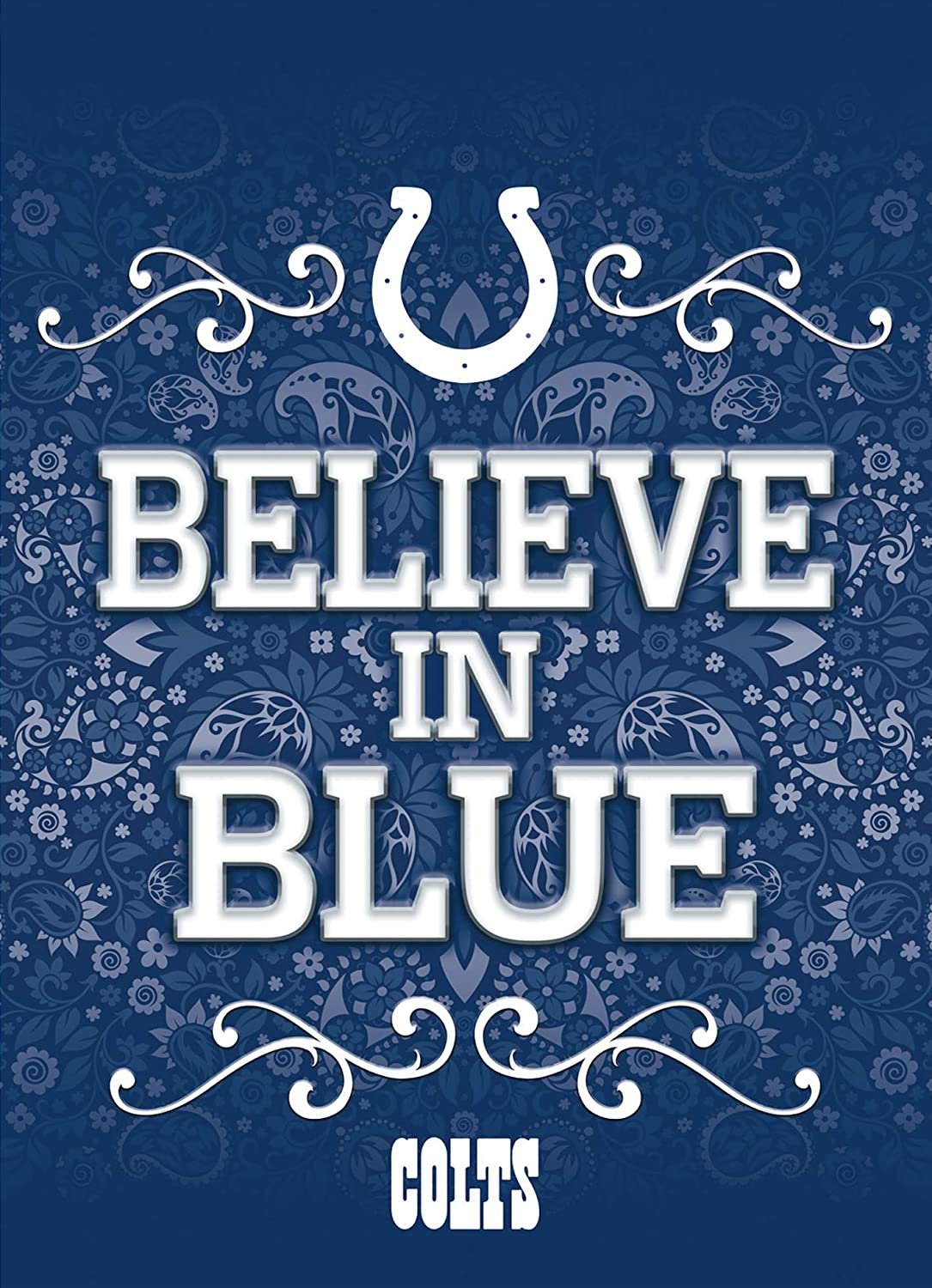 Indianapolis Colts Premium Double Sided Garden Flag Banner, 13x18 Inch, Display Pole Sold Separately