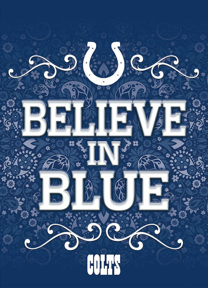 Indianapolis Colts Premium Double Sided Garden Flag Banner, 13x18 Inch, Display Pole Sold Separately