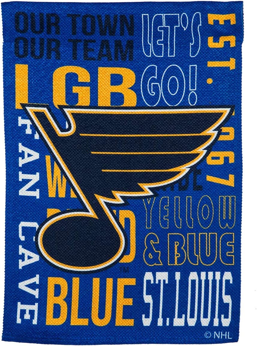 St Louis Blues Garden Flag Double Sided Fan Rules Design 13x18 Inch