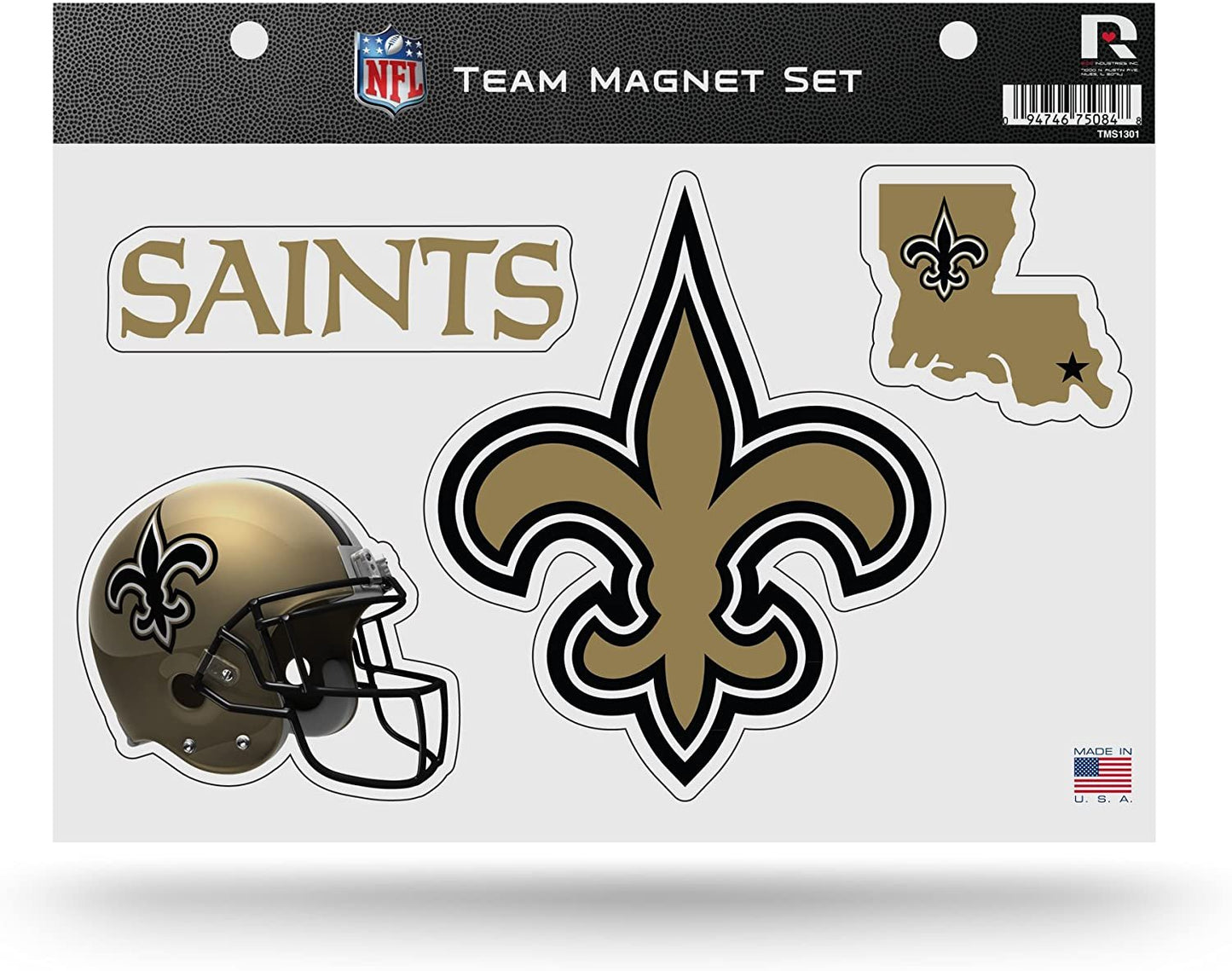 New Orleans Saints Die Cut Team Magnet Set Sheet, 8x11 Inch