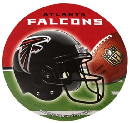 Atlanta Falcons 4 Inch Round Round Vinyl Decal Sticker, Full Adhesive Backing