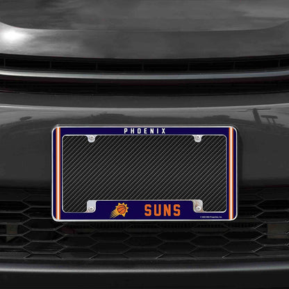 Phoenix Suns Metal License Plate Frame Chrome Tag Cover Alternate Design 6x12 Inch