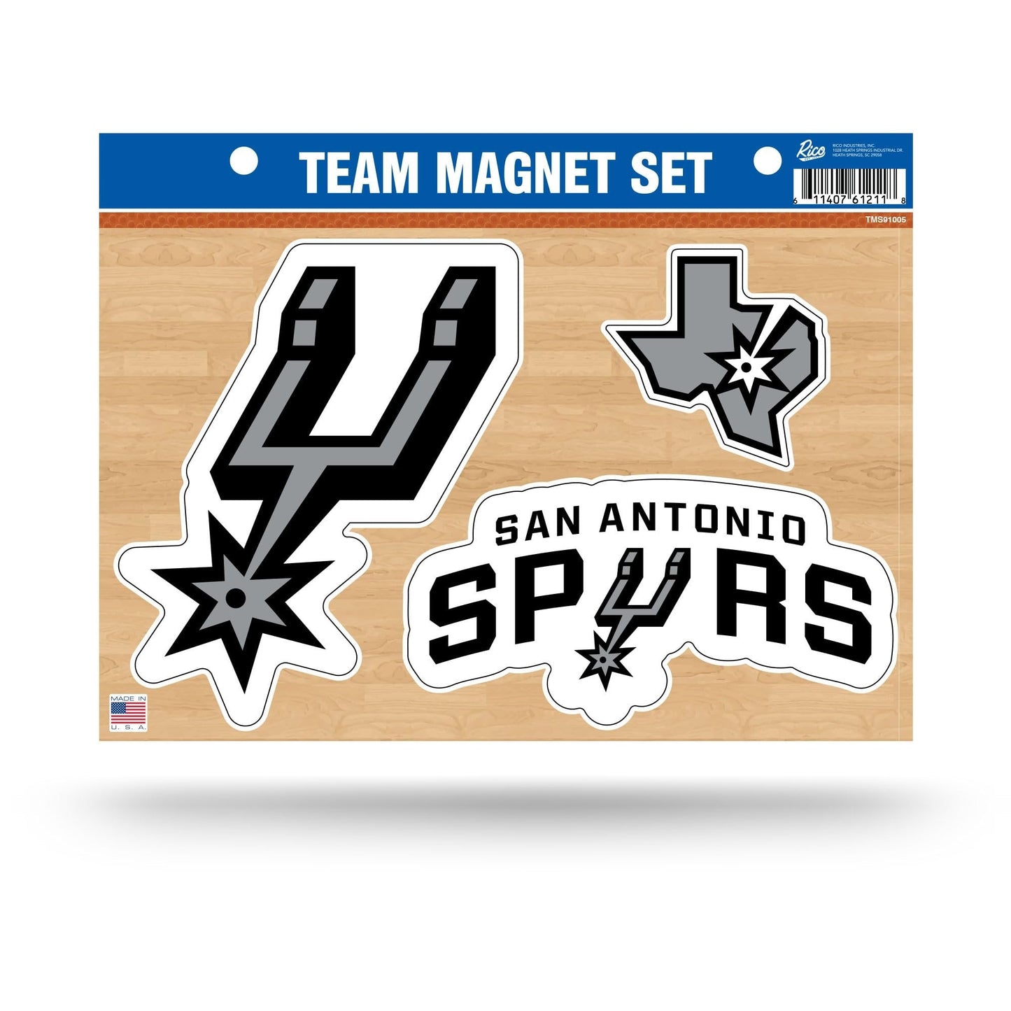 San Antonio Spurs Multi Magnet Set, 8.5x11 Inch Sheet, Die Cut, Auto Home