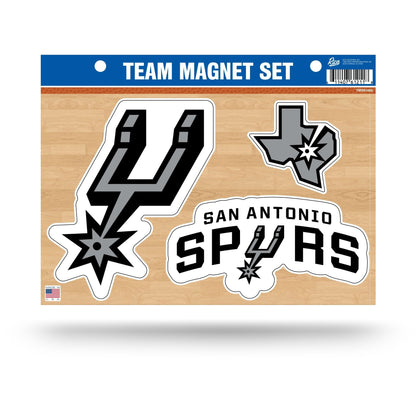 San Antonio Spurs Multi Magnet Set, 8.5x11 Inch Sheet, Die Cut, Auto Home