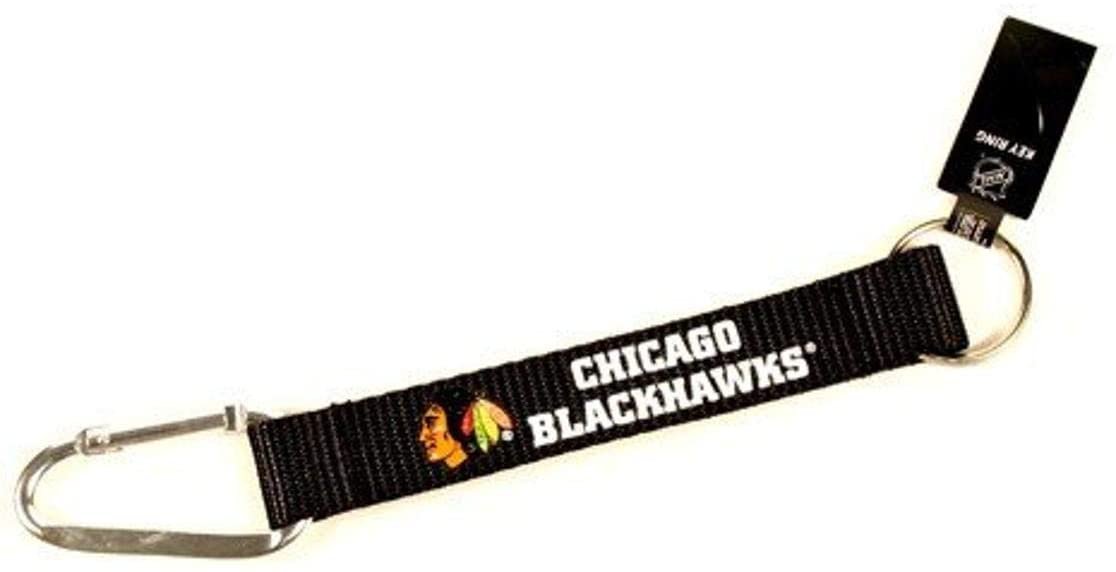 Chicago Blackhawks Carabiner Lanyard Keychain with Key Ring