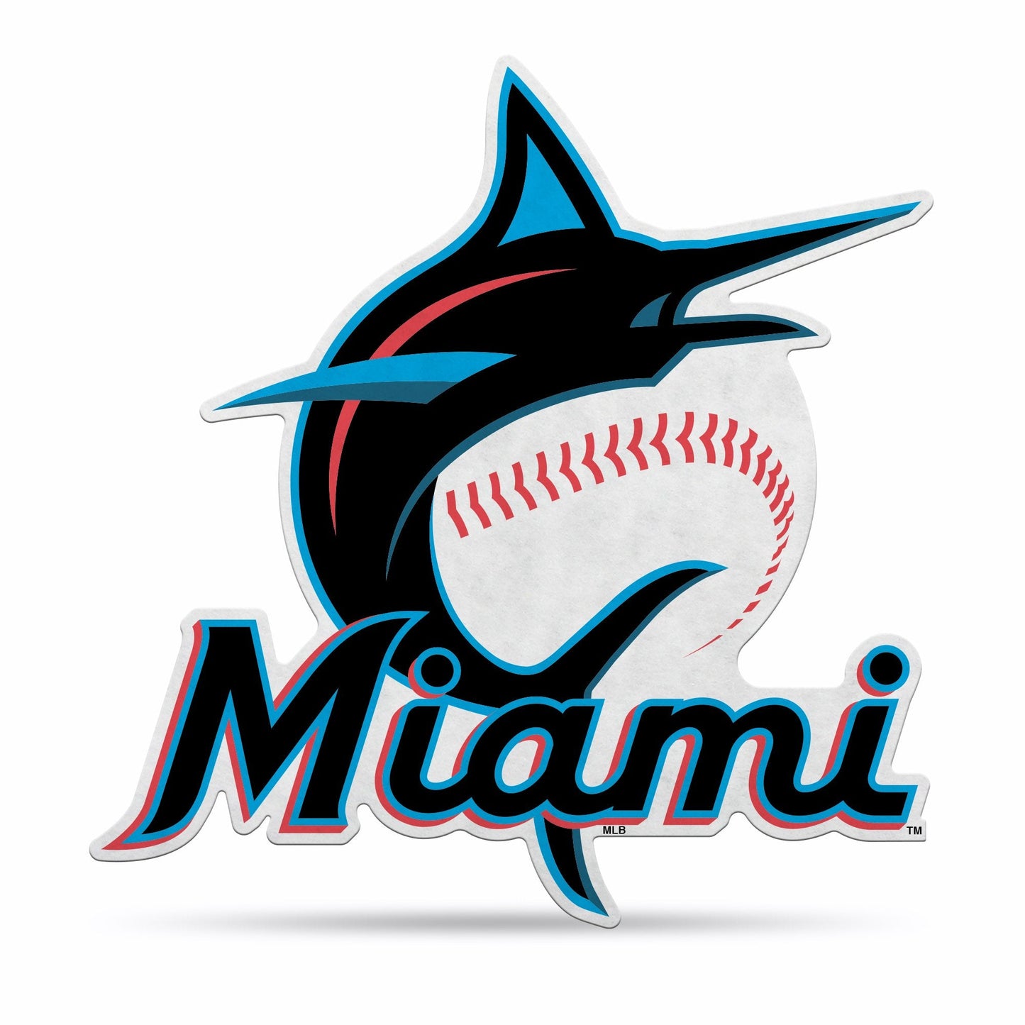 Miami Marlins Pennant Shape Cut Primary Logo Design