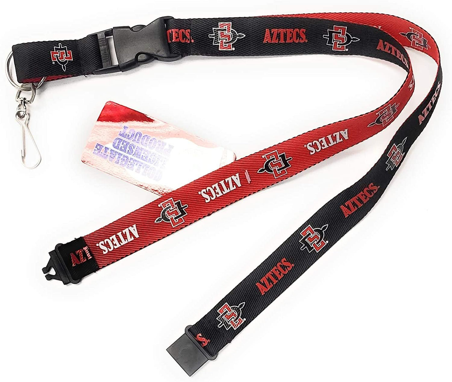 San Diego State Aztecs 2-Tone Design Premium Lanyard 2-Sided Breakaway Clip Keychain University of