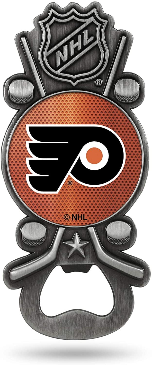 Philadelphia Flyers Metal Pewter Bottle Opener Magnet Party Starter, 4 Inches, Officially Licensed