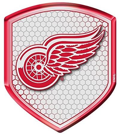 Detroit Red Wings High Intensity Reflector Decal Sticker, Shield Design, 2.5x3.5 Inch, Full Adhesive Backing, Officially Licensed, Made in the USA