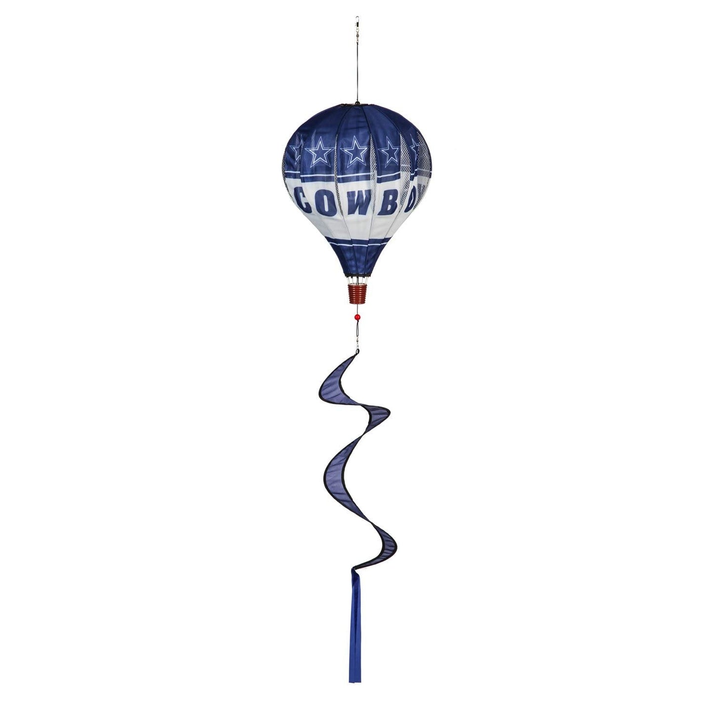 Dallas Cowboys Flag Banner Wind Spinner, Hot Air Balloon Design, 55 Inch