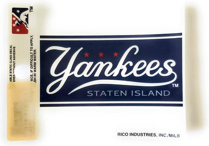 Staten Island Yankees 3 Inch Flat Static Cling Decal Minor Leage Baseball