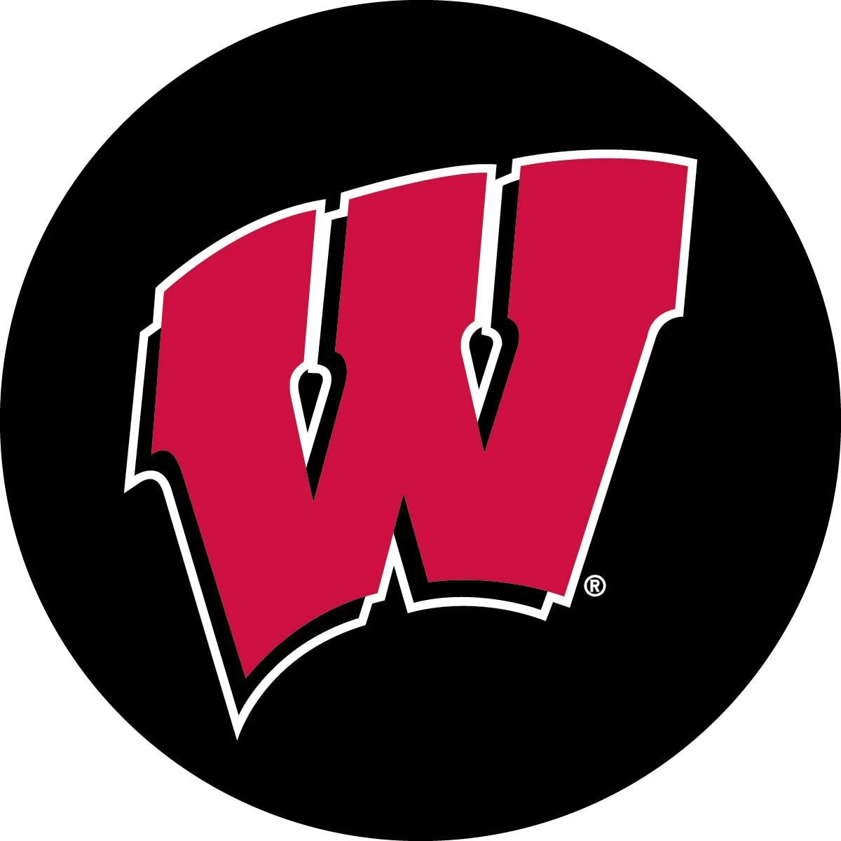 University of Wisconsin Badgers Decal Sticker, 4 Inch, Round Vinyl Auto Home Window Glass