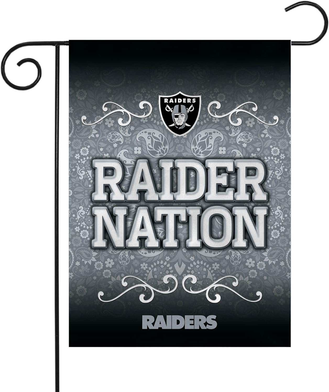 Las Vegas Raiders Premium Double Sided Garden Flag Banner, 13x18 Inch, Display Pole Sold Separately