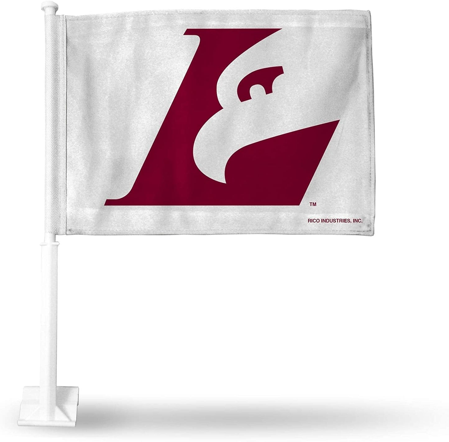 University of Wisconsin La Crosse Eagles Premium Double Sided Car Flag Banner, Includes Plastic Display Pole