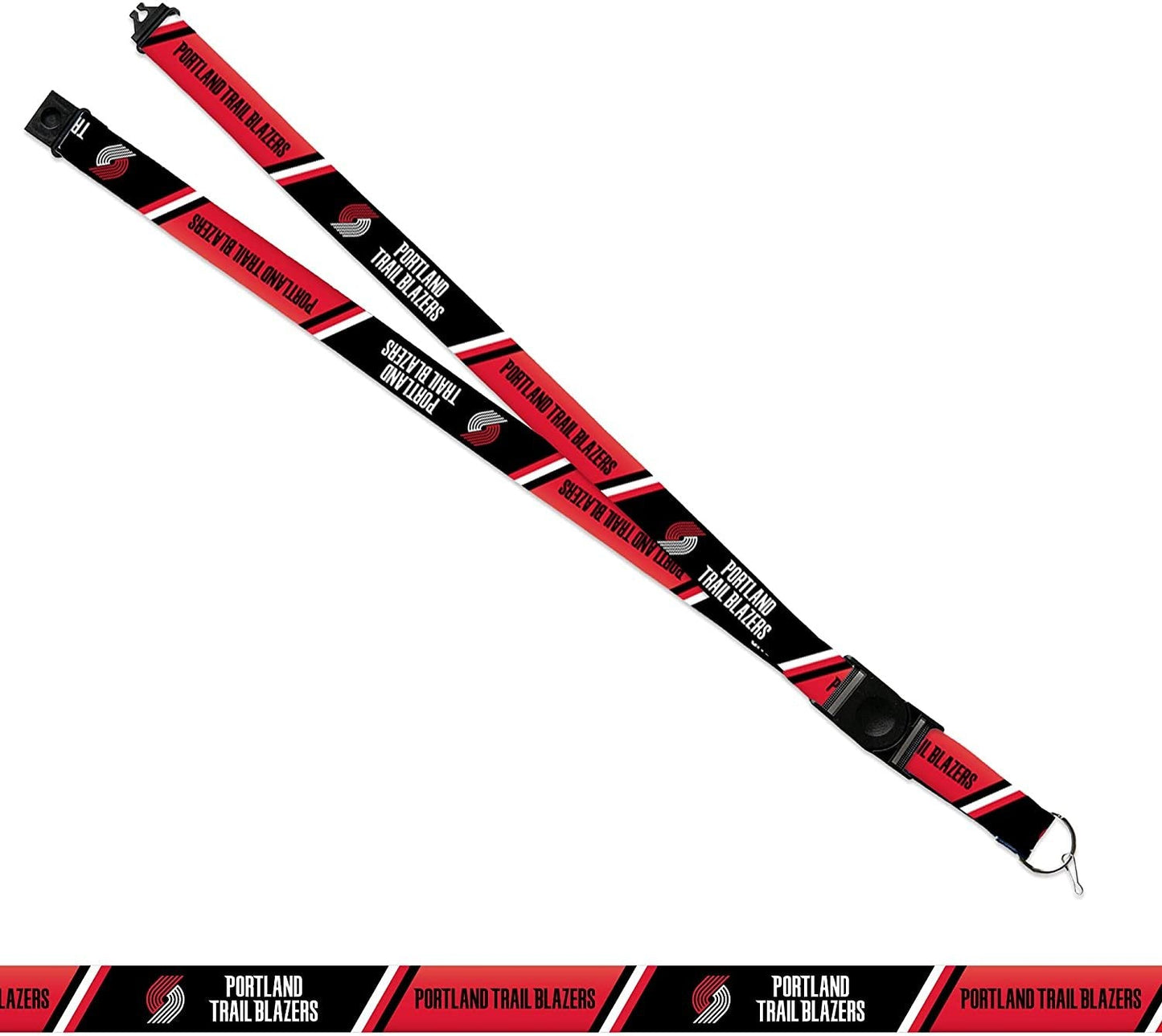 Portland Trail Blazers Premium Lanyard Keychain 18 Inch Button Clip Safety Breakaway