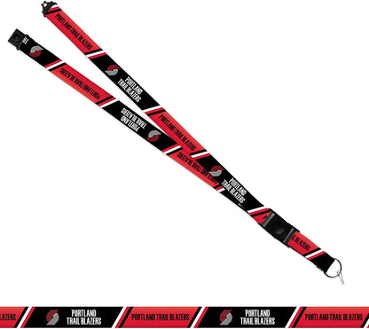 Portland Trail Blazers Premium Lanyard Keychain 18 Inch Button Clip Safety Breakaway